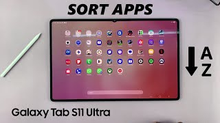 Samsung Galaxy Tab S11 Ultra: как сортировать приложения в алфавитном порядке screenshot 1