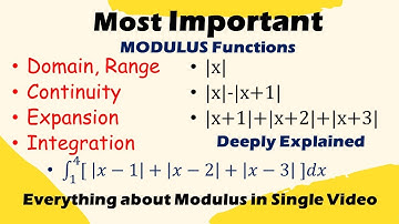 Domain Range Continuity and Definite Integration of MODULUS Function in Single Video