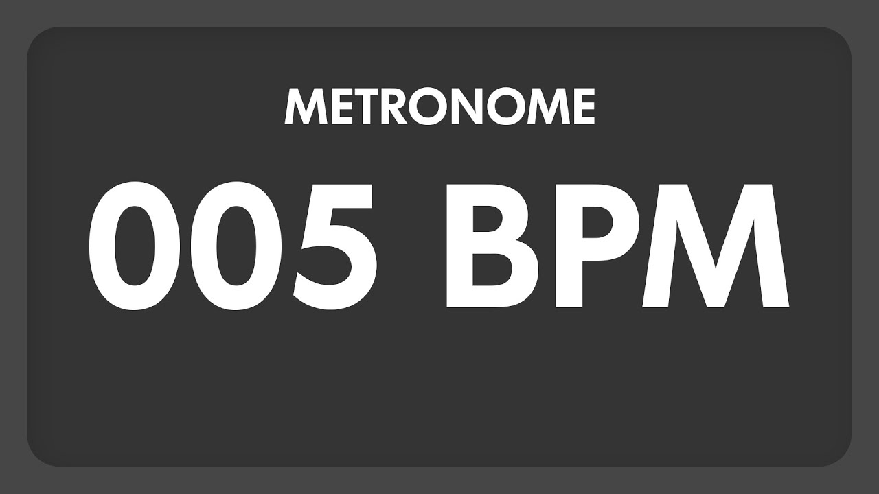 5 BPM - Metronome - YouTube