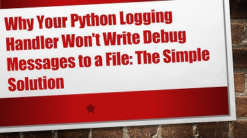 Why Your Python Logging Handler Won