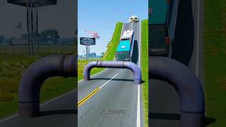 New short video Car &amp; School Buses vs Hydraulic Crush game #viral #Shorts #beamngdrive