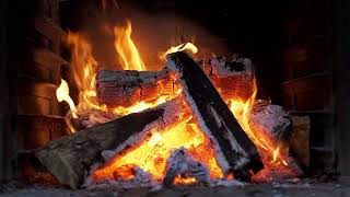 The Perfect Ambiance: Crackling Fire in a Rustic Cabin Fireplace
