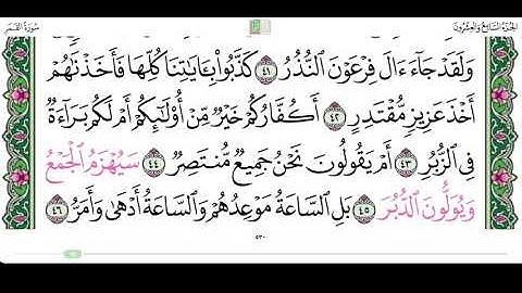 سورة القمر من ٤١ الى ٥٥ القارئ محمد ايوب