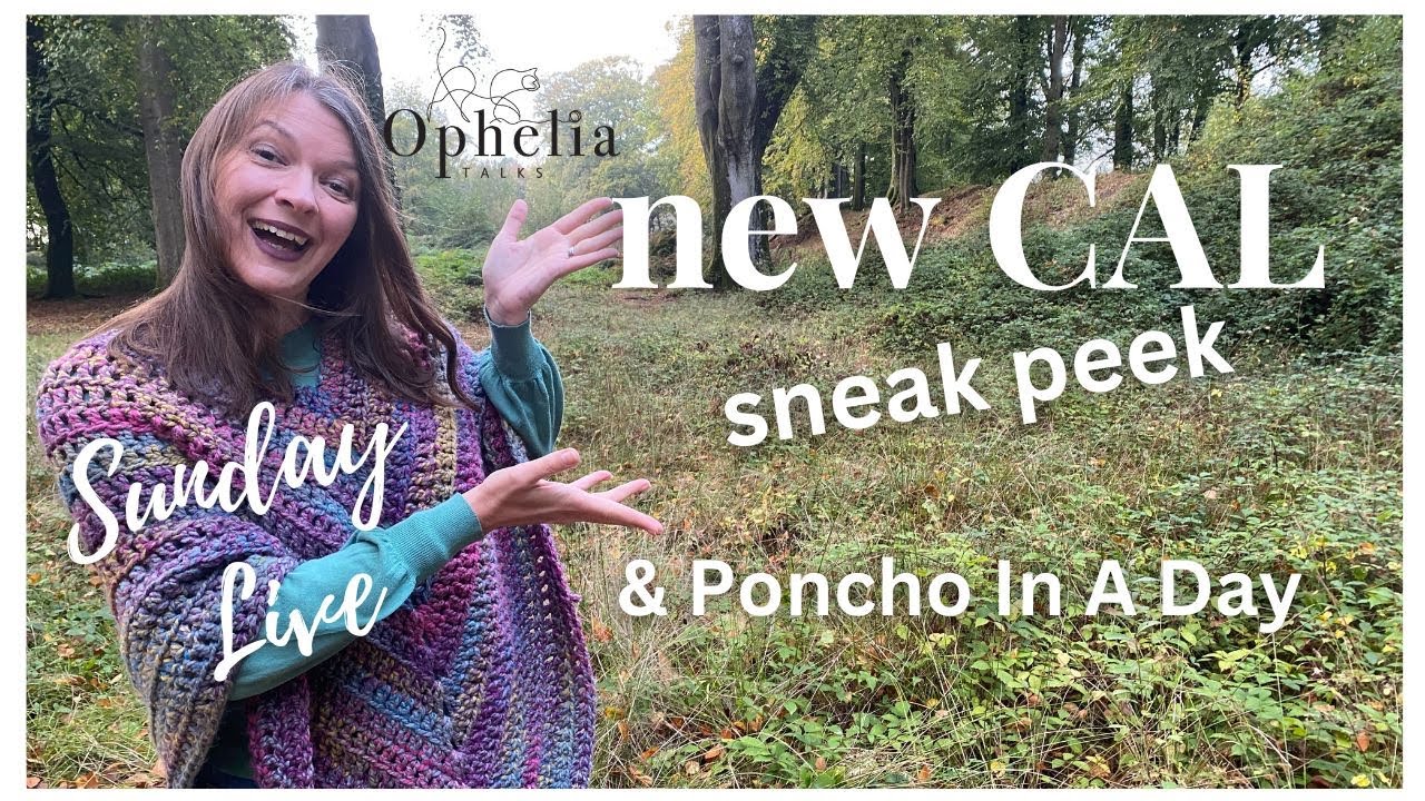 Sunday Live Crochet Talk | Sneak Peek of new CAL | Make a Poncho in a Day