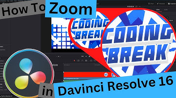 How to zoom in Davinci Resolve 16