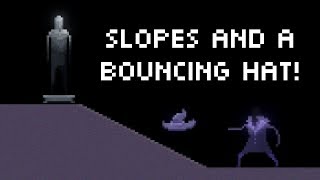 Hat Wizard - Devlog 3: Slopes and a bouncing hat screenshot 2