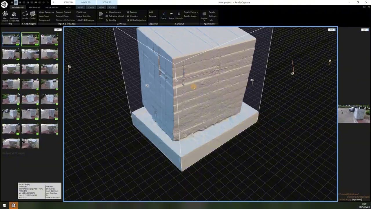 How to export the cloud point data while making the 3D model based on the images taken by SP30Pro