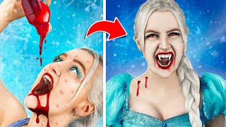 From Nerd Elsa To Beauty Vampire \/  Extreme Makeover with Gadgets from Tik Tok