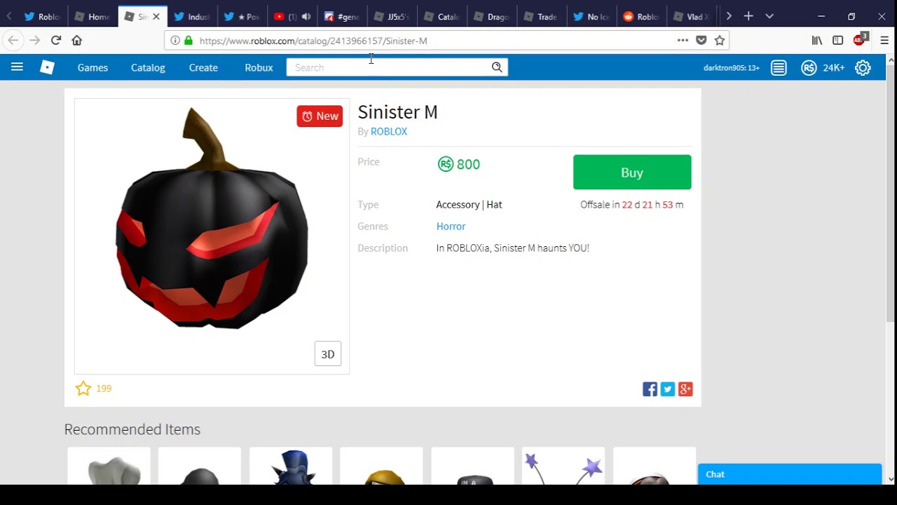 Sinister M Is Out Roblox Halloween 2018 22 Day Timer Youtube - sinister v roblox