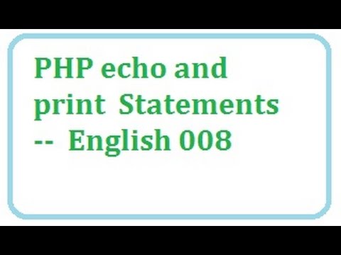 PHP echo and
