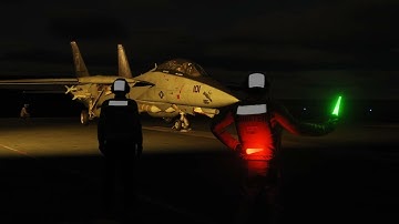 DCS F-14 Night Launch
