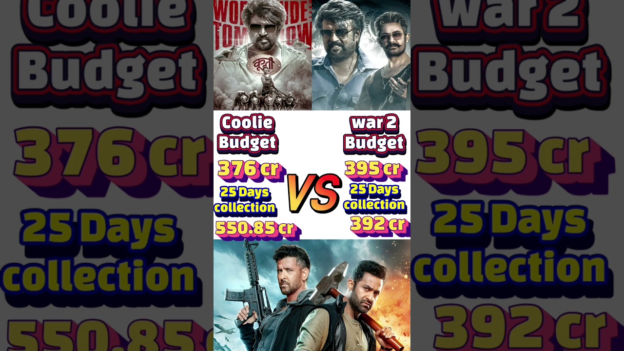Coolie vs war 2 25 days Box office collection. new movie Box office collection. 