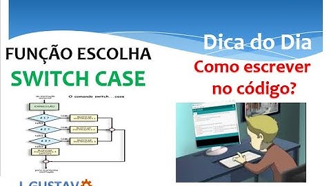 Escrevendo a função switch case (escolha) no código Arduino !