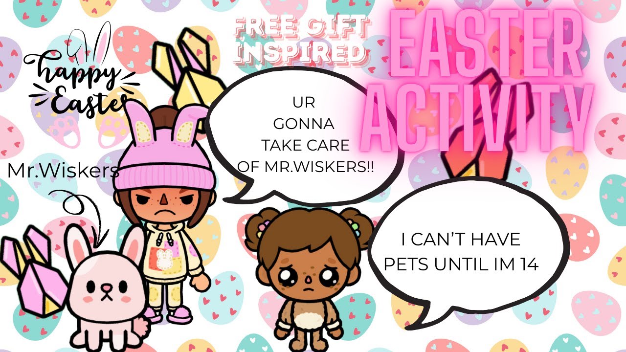 HAPPY EASTER!!! Toca boca easter activity room for the kids free gift inspired. (WITH VOICE)