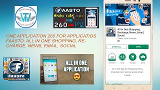 Faasto: All in One Shopping,Recharge,News,Email,Social. 260 Apps in one Application,Just 2.6MB App screenshot 1