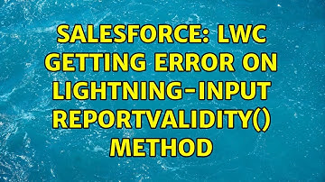 Salesforce: LWC Getting error on lightning-input reportValidity() method