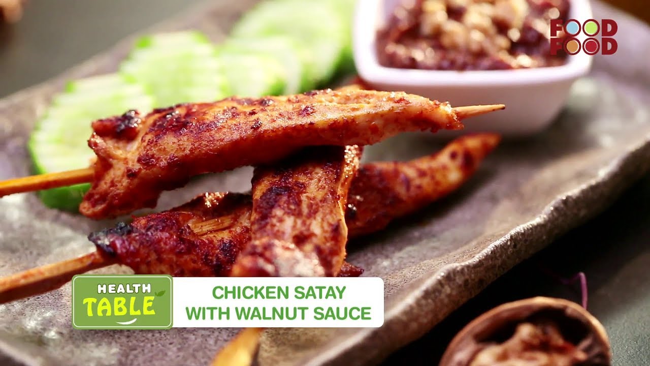 Chicken Satay With Walnut Sauce | Restaurant Style Chicken Satay |Unique Chicken recipes | FoodFood
