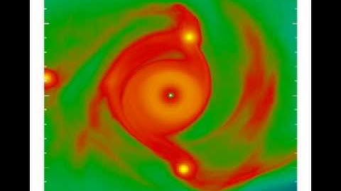 Planetary System Formation Simulation (16 AU View)