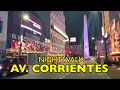 [4K] Buenos Aires Night Walk - Avenida Corrientes de Noche / Buenos Aires - Argentina