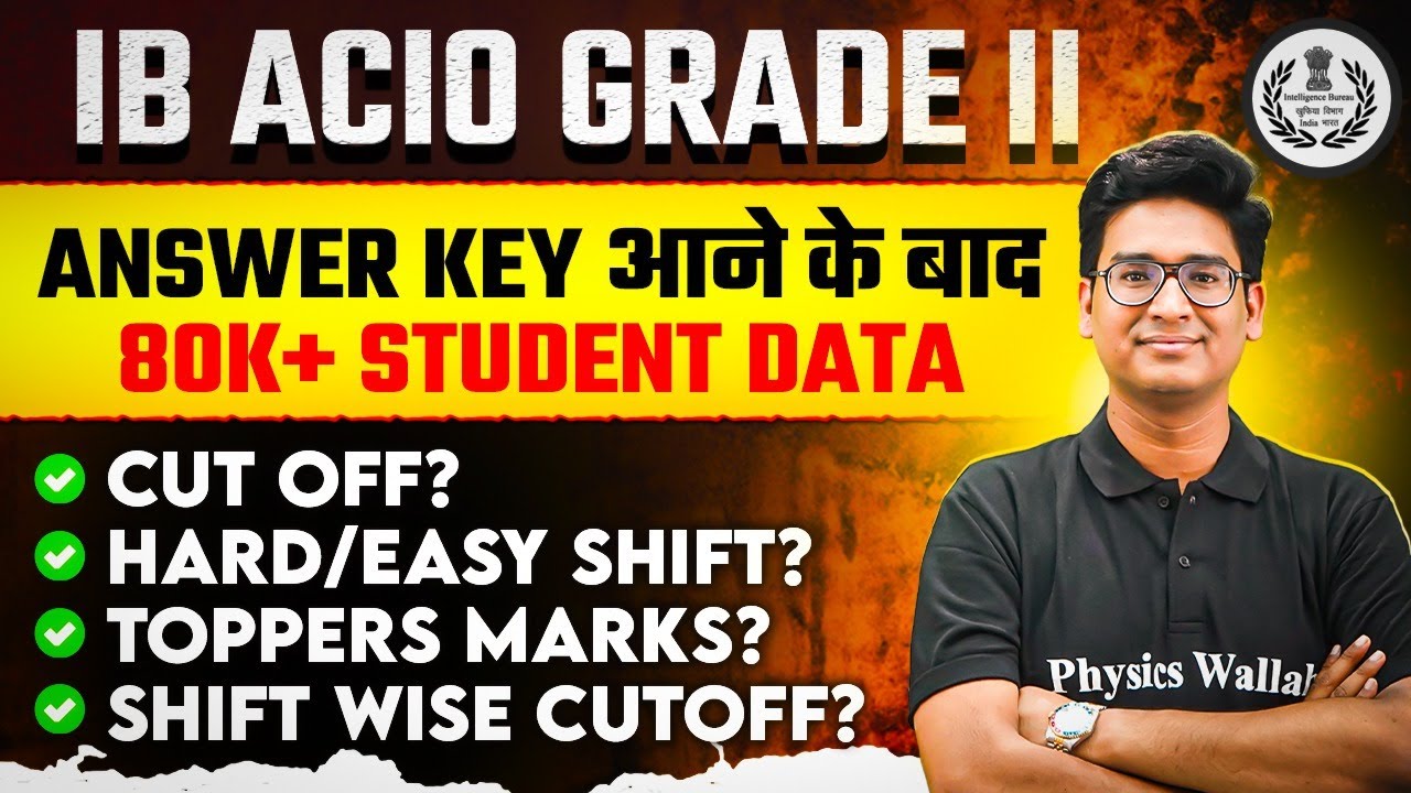 IB ACIO Answer Key 2025 | IB ACIO Cut off, Hard/Easy Shift, Topper ...