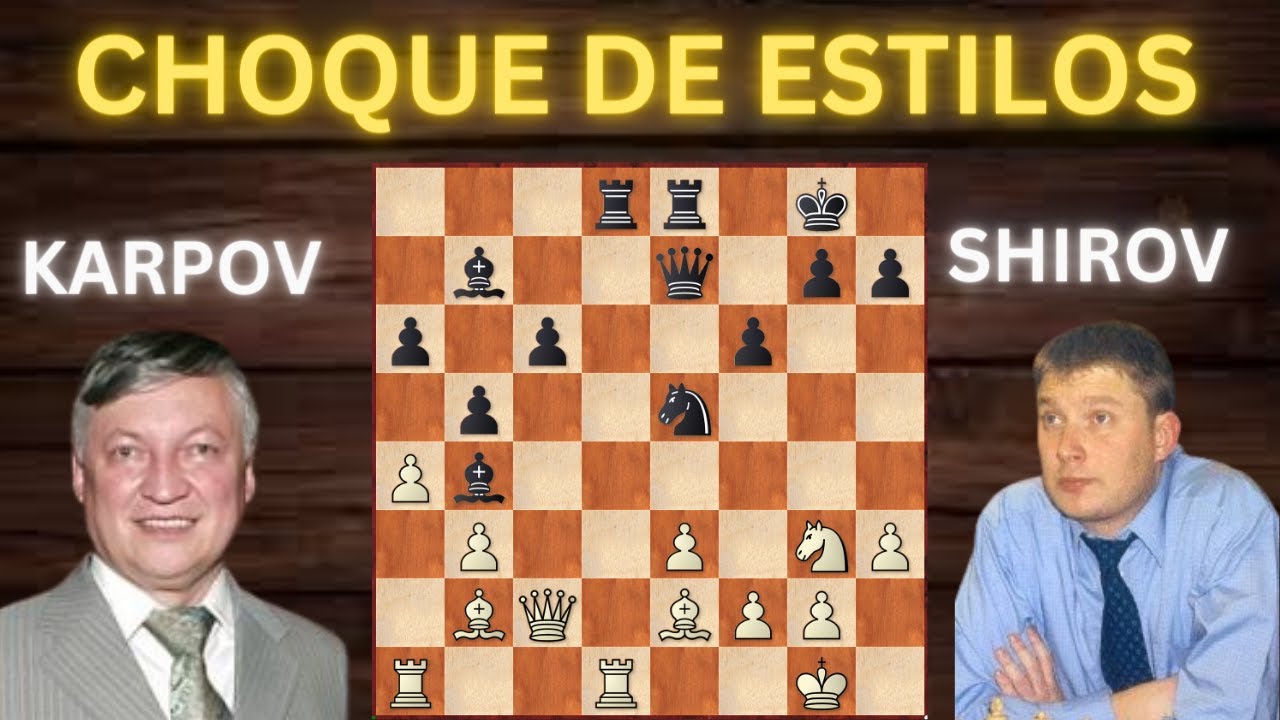 KARPOV DA UNA EXHIBICIÓN DE AJEDREZ FRENTE A SHIROV