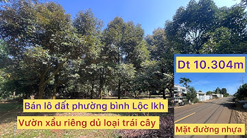 Bán lô đất phường bình Lộc lkh dt 10304m mặt đường nhựa đất đỏ vườn xầu riêng đủ loại trái cây