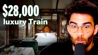 28hrs on World’s Most Luxurious Train | Hasanabi reacts