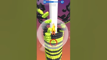Stack Ball 3D gameplay 💪😁 level 66 😛#shorts