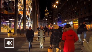 NEW YORK CITY - 5th Avenue Night, Walking Tour