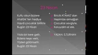 23 Nisan 1.2.3.4.5.6.7. Sınıflara Şiir