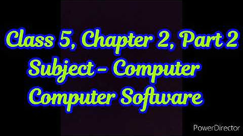 Class 5 | Chapter 2 | Part 2 | Subject - Computer ( Computer Software)