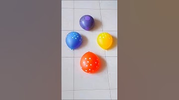 burst 4 balloons filled with cute and beautiful characters #funny #poppballons #asmr #comedyvideo