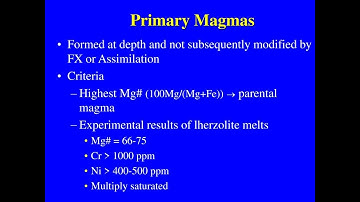 Igneous Petrology Lesson 1:Types of magmas & Variation diagram