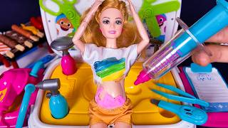 Pinkfong & Barbei Bbq Party Pinkfong Visits Doctor Ambulance Playset Asmr Review Toys