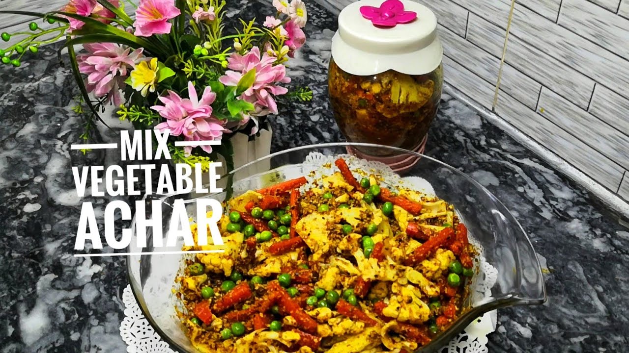 Mixed Achar Recipe. Spicy mix vegetables. YouTube