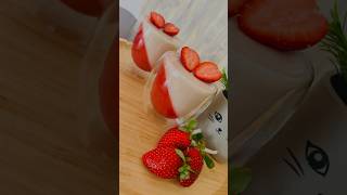 Strawberry panna cotta full recipe link ??SUBSCRIBE for more short strawberrypannacotta shorts