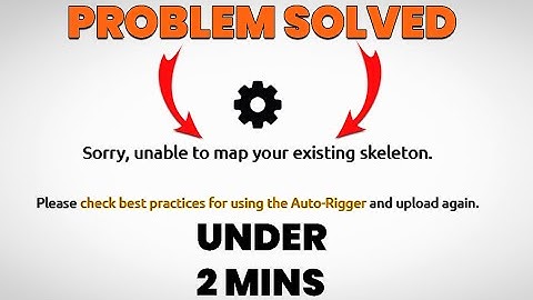 Mixamo Error "Sorry Unable to map your existing Skeleton"