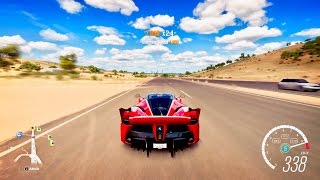 Driving the 2014 ferrari fxx k in forza horizon 3. this video includes
a top speed run, an acceleration some racing with other sports cars,
and few wi...