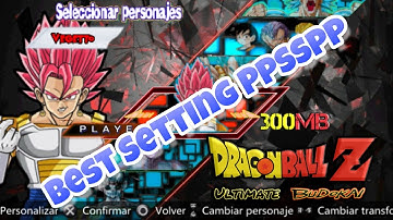 Best setting for DBZ Ultimate Budokai PSP mod