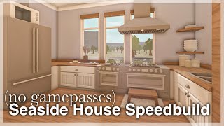 Bloxburg - Seaside House Speedbuild (no gamepasses) | interior   full tour