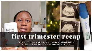 FIRST TRIMESTER RECAP | PARENTS REACTIONS | CONCEIVING WITH PCOS | PREGNANCY SYMPTOMS