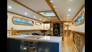 Finesse Brigantine inside the £630,000 winner of Crick Boatshow 2019.