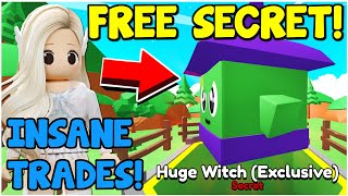 FREE HUGE WITCH SECRET PET + INSANE TRADES In Punch Simulator Roblox Game!! I GOT MILLION OF GEMS!!