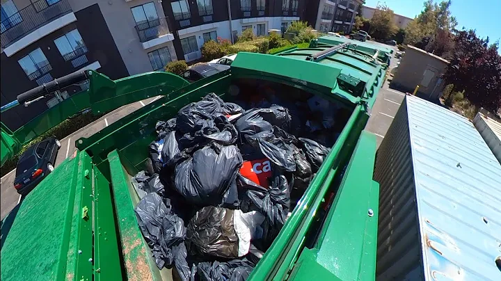 Waste Management Peterbilt commercial front load garbage truck 