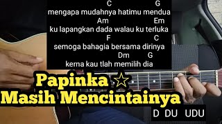 Kunci Gitar Masih Mencintainya  - Papinka ( Tutorial Untuk Pemula ) By DE Kunta