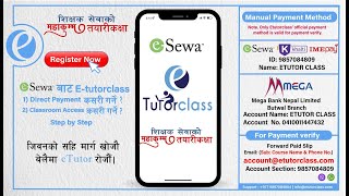How To Book Etutorclass Course And Direct Payment Via Esewa Step By Step Tutorial Video.