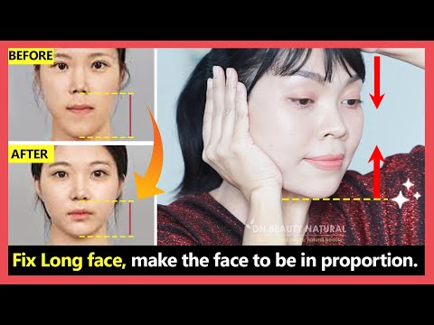 Only 3 steps!! Fix Long face look shorter, make the face to be in proportion (No surgery)