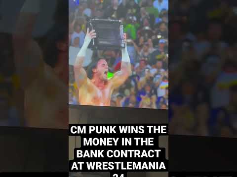 CM PUNK WINS THE MONEY IN THE BANK CONTRACT AT WRESTLEMANIA 24 #wrestlemania #mitb