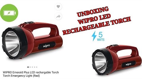 #Unboxing WIPRO Emerald Plus LED rechargable Torch