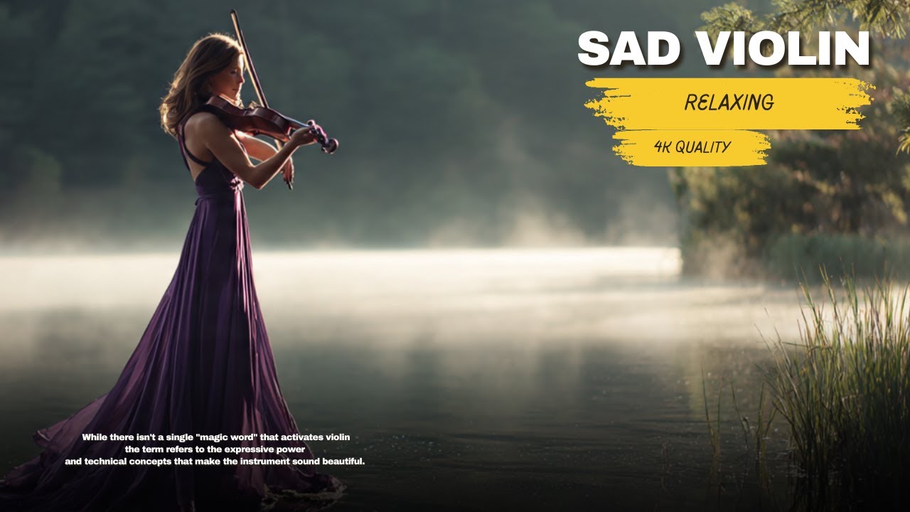 Warm Natural Lake Serenity 🎻 Soft Violin Serenade by Relaxing Woman Playing